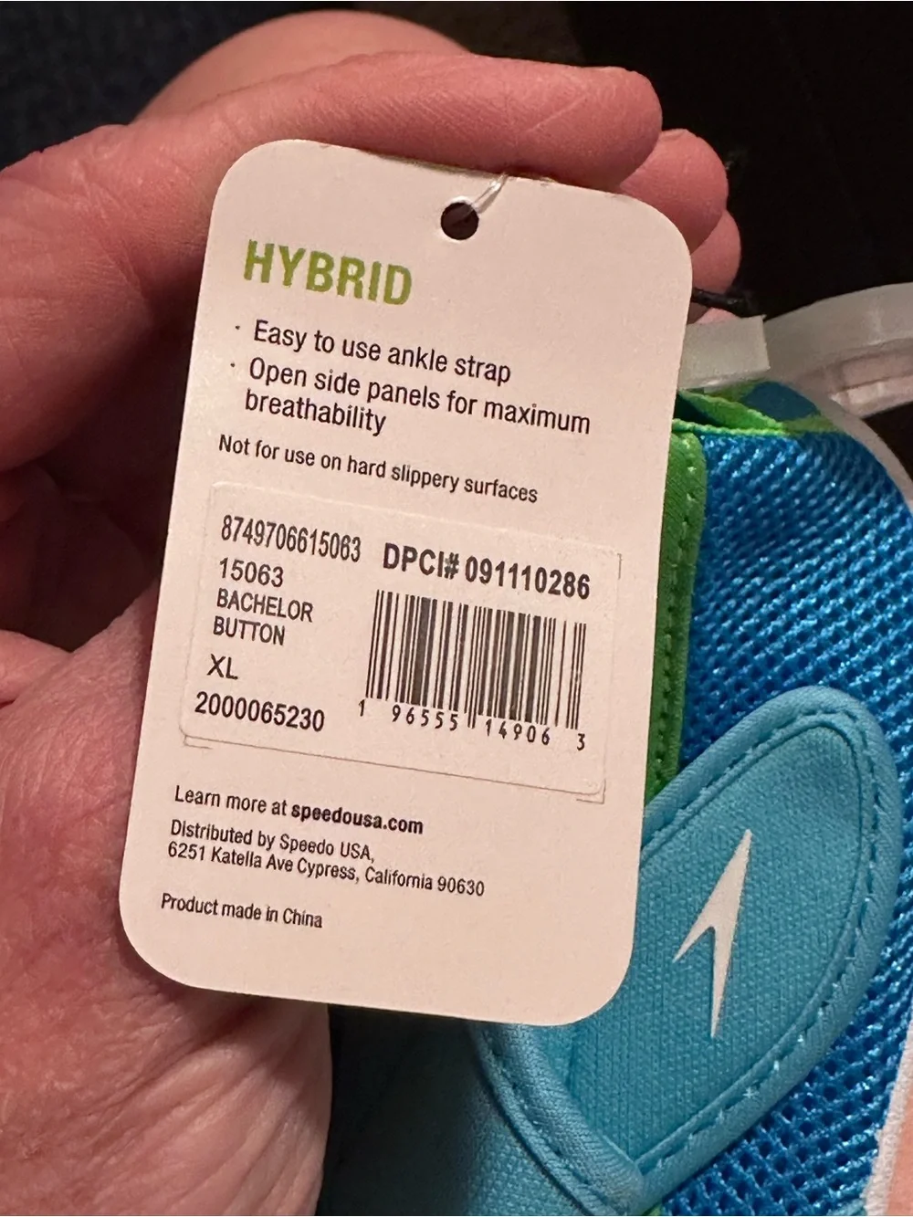 SPEEDO size toddler 11-12 XLARGE Hybrid Water Shoe Pool Mesh Velcro NEW!